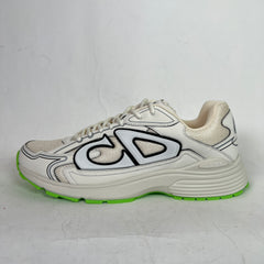 Dior B30 Beige/Lime Green Microfiber Mesh Sneaker Size 43