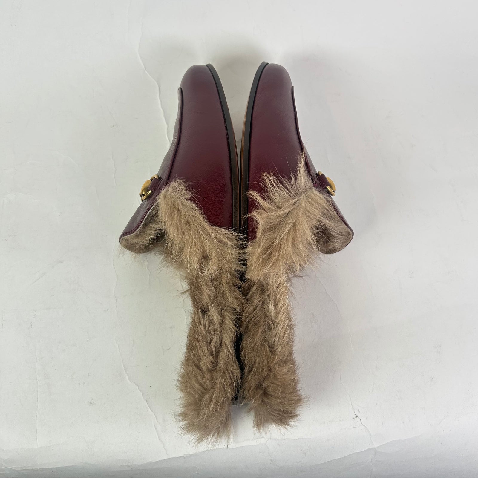 Gucci Princetown Horsebit Fur Mules