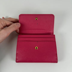 Prada Small Saffiano Pink Wallet