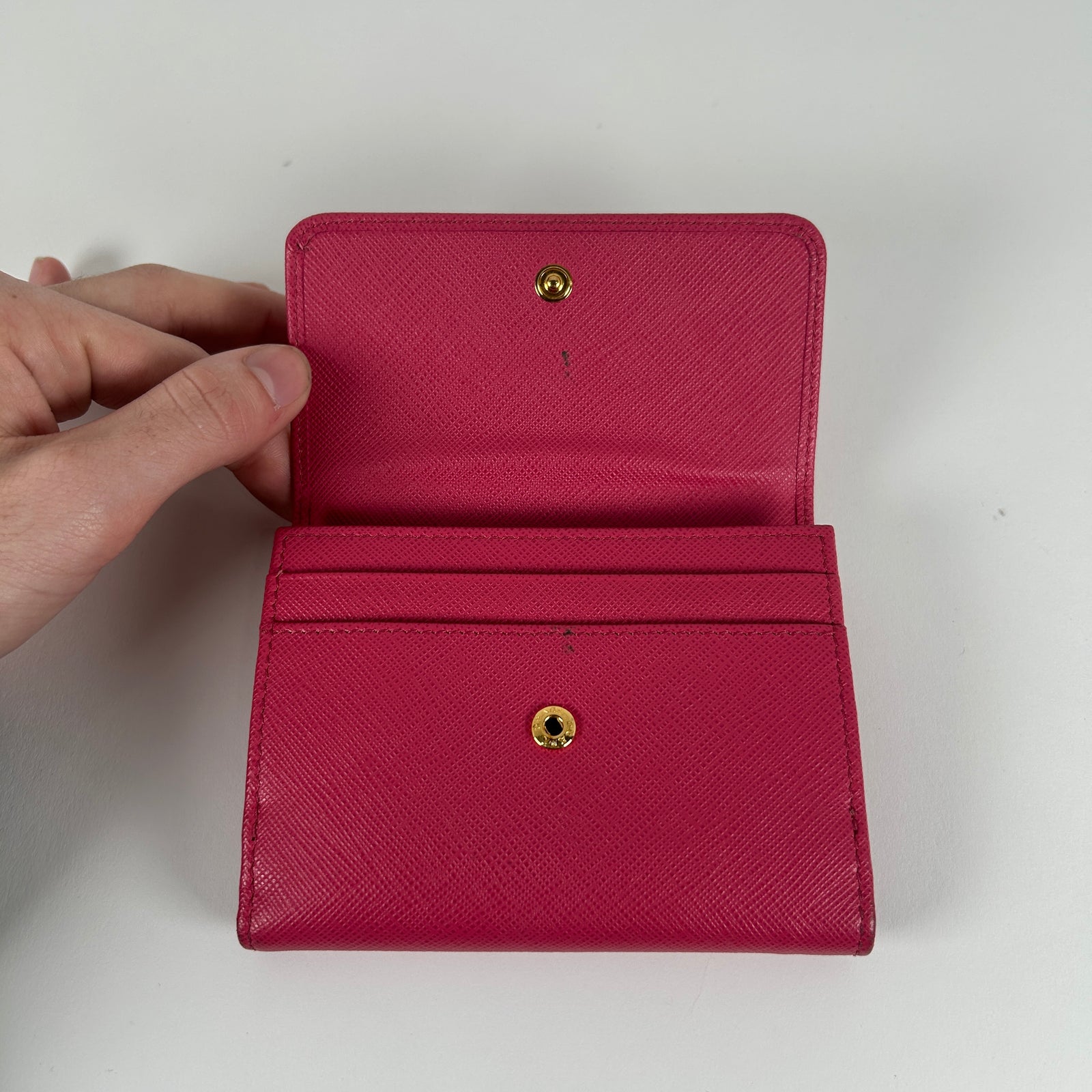 Prada Small Saffiano Pink Wallet