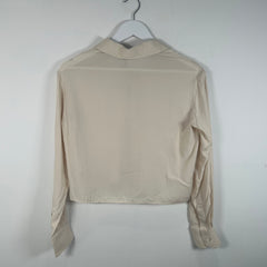 Celine Silk Cropped Button Up Shirt Size XS