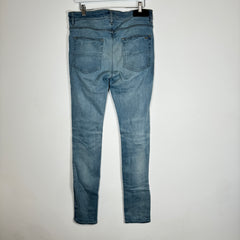 Amiri Mx1 Red Plaid Lightwash Jeans Size 33