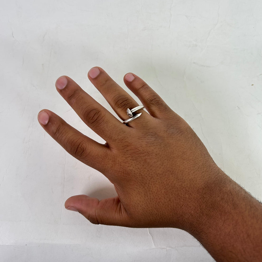 Chrome Hearts Silver .925 Cross Nail Ring Size 9.5