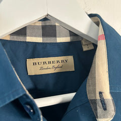 Burberry Blue Button Up Shirt Size S
