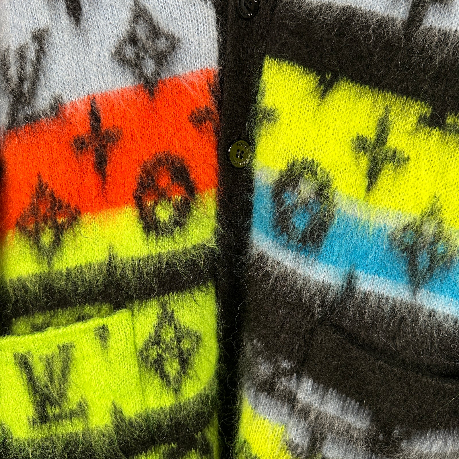 Louis Vuitton Multi Color Mohair Cardigan