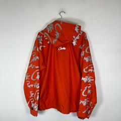 Corteiz Orange Elitework Waterproof Shell Jacket Size XL