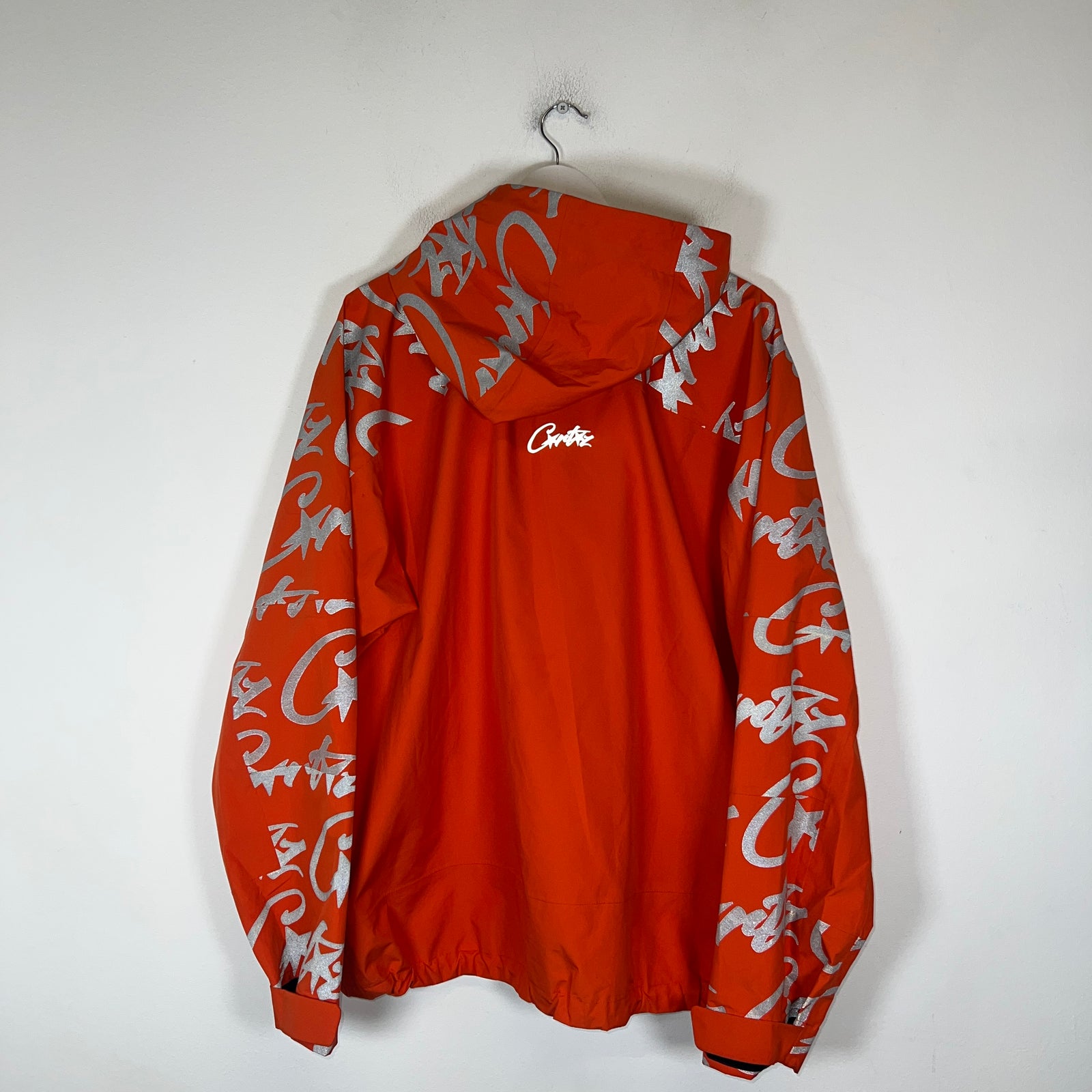 Corteiz Orange Elitework Waterproof Shell Jacket Size XL