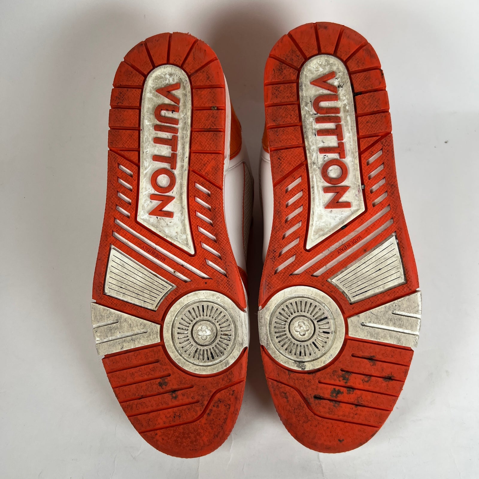 Louis Vuitton Orange Denim Monogram Trainer Size LV 9