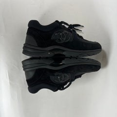 Chanel Black Tennis Trainers Size 40.5