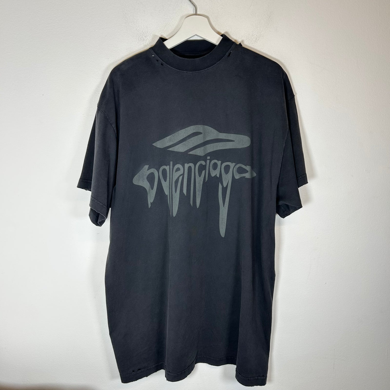 Balenciaga Black 3B Liquefied Logo T-Shirt Size 1