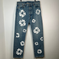 Denim Tears Light Wash Wreath Jeans Size 36