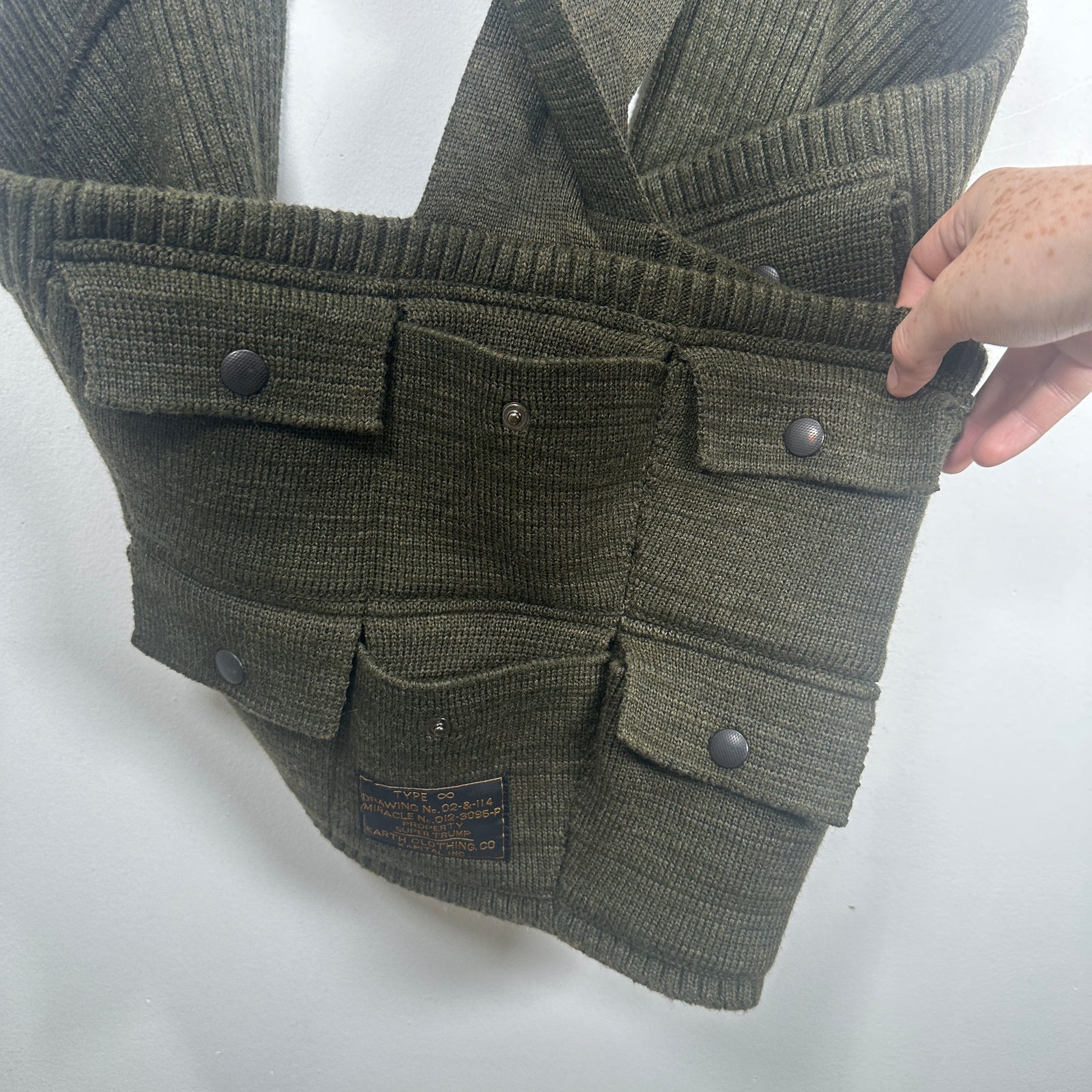 Kapital Green Wool Cargo Utility Rig