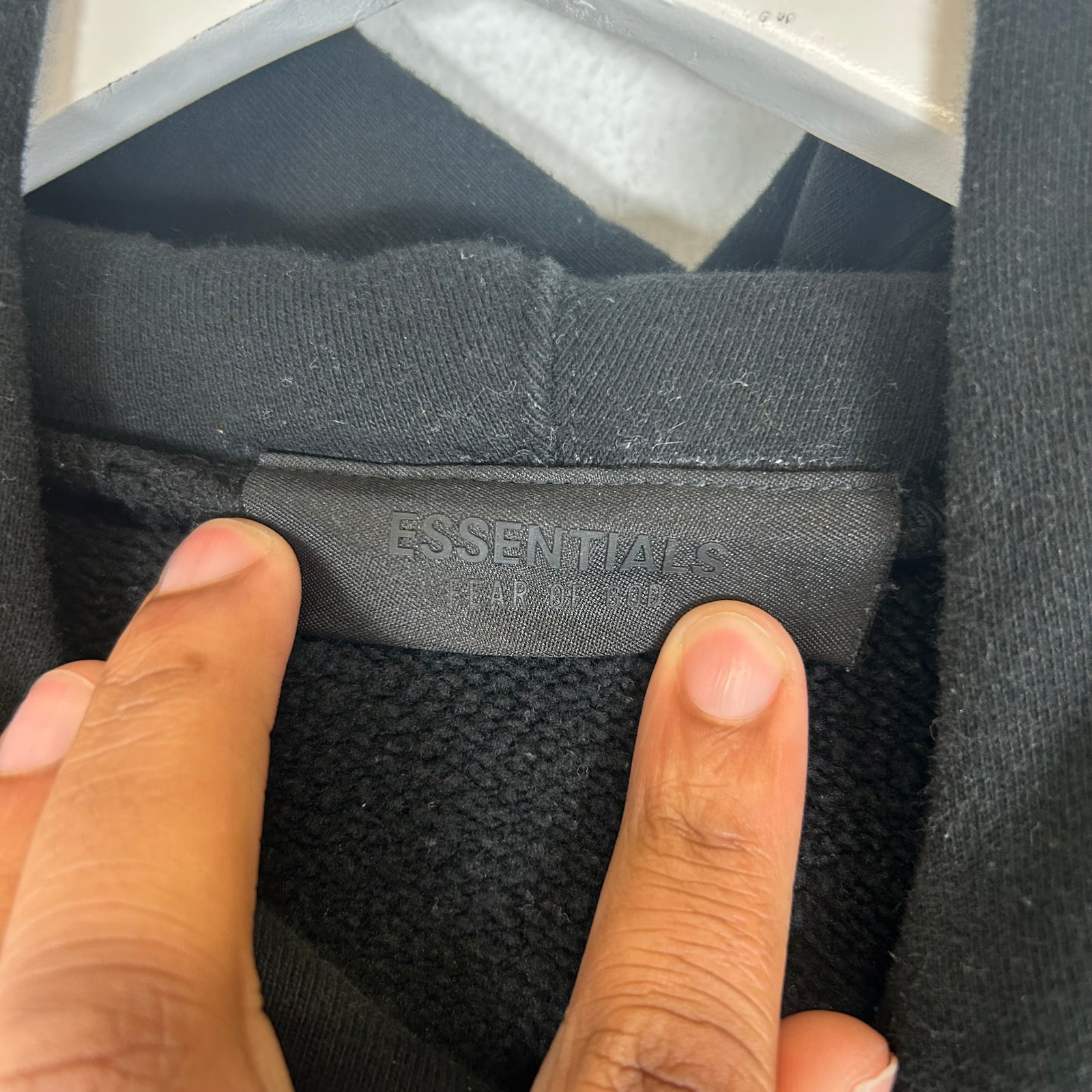 Essentials FOG Black Logo Hoodie Size XL