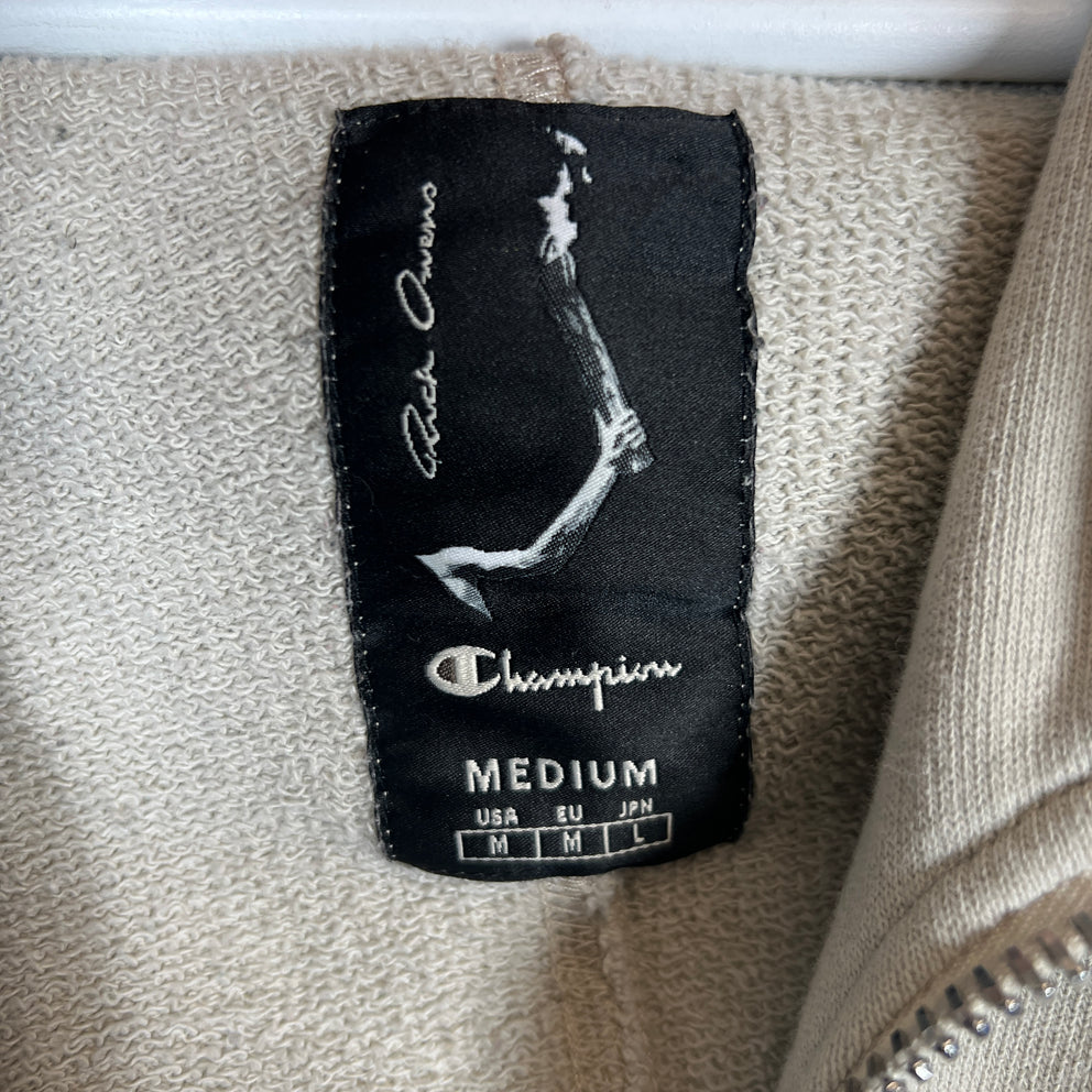 Rick Owens x Champion Cream Mountain Hoodie Size M