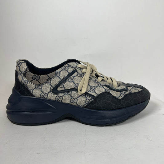 Gucci Navy GG Rhyton Sneaker Size GG 11