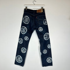 Denim Tears x Stussy Darkwash Selvedge Wreath Jeans Size 30
