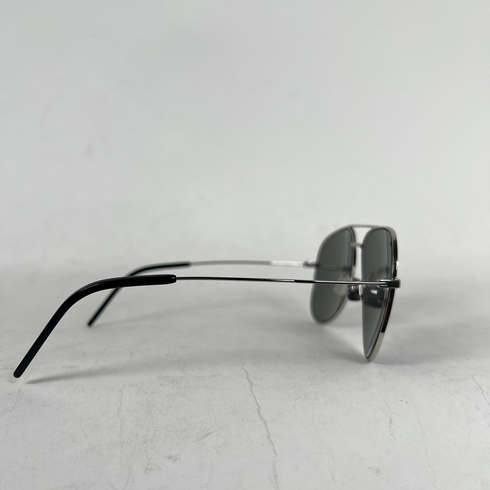 Saint Laurent Black Tinted Aviator Sunglasses