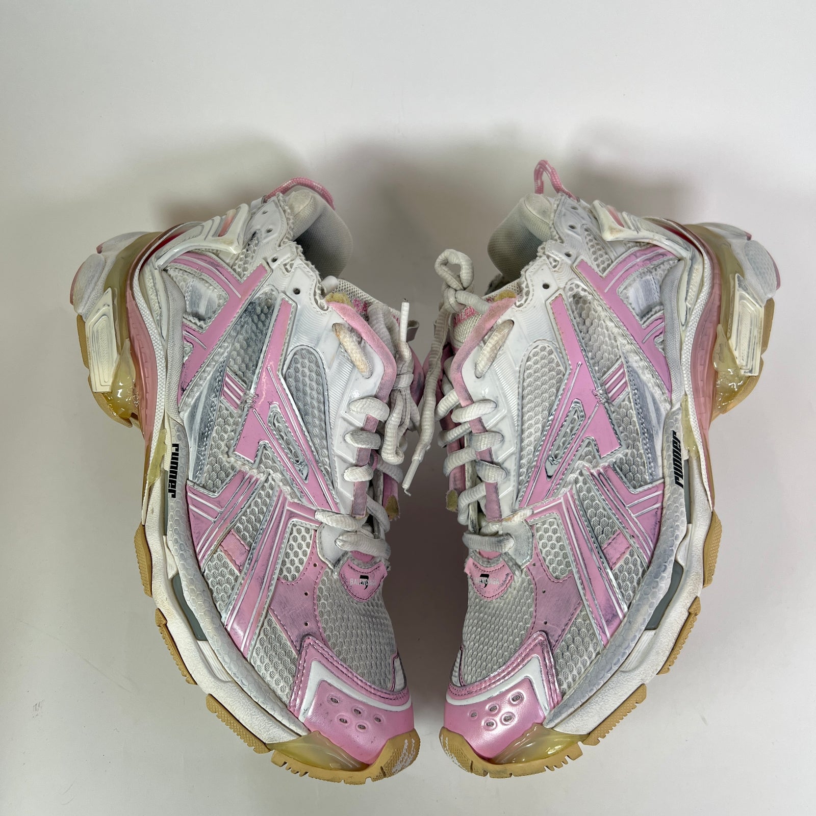 Balenciaga Pink Mesh Runner Sneaker