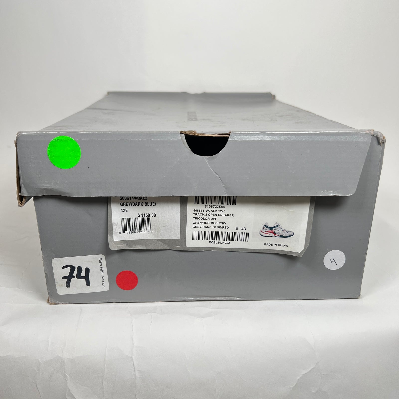 Balencaiga Red/Blue Track 2 Sneaker Size 43