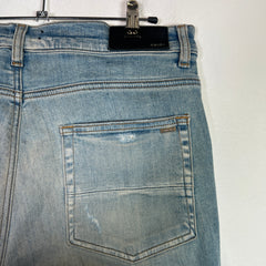 Amiri Clay Indigo Bandana Flame Jeans Size 32