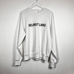 Helmut Lang White Logo Sweater Size M