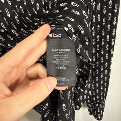 Saint Laurent King & Queen of Hearts Saint Laurent Button Up Shirt Size L