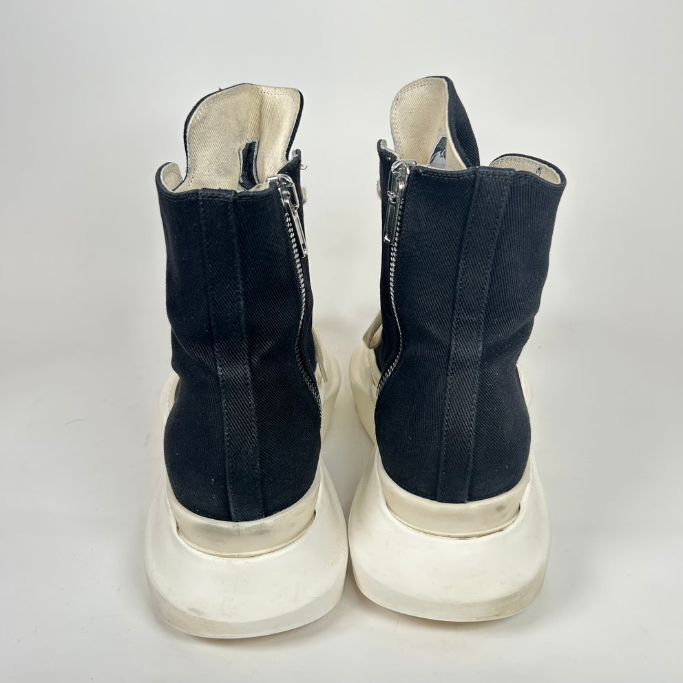 Rick Owens Black/Milk High-Top Abstract Ramones Size 43.5