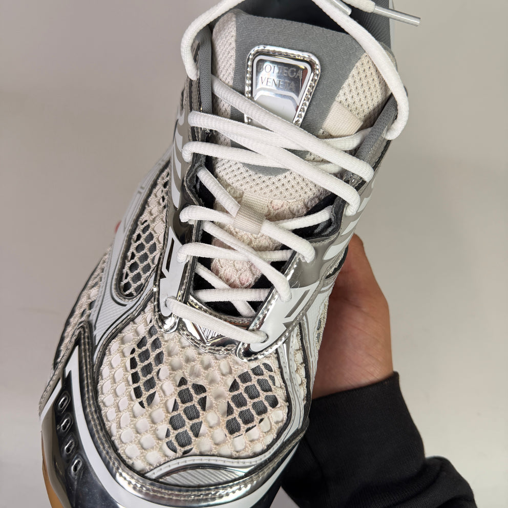 Bottega Veneta Silver Mesh Orbit Sneakers