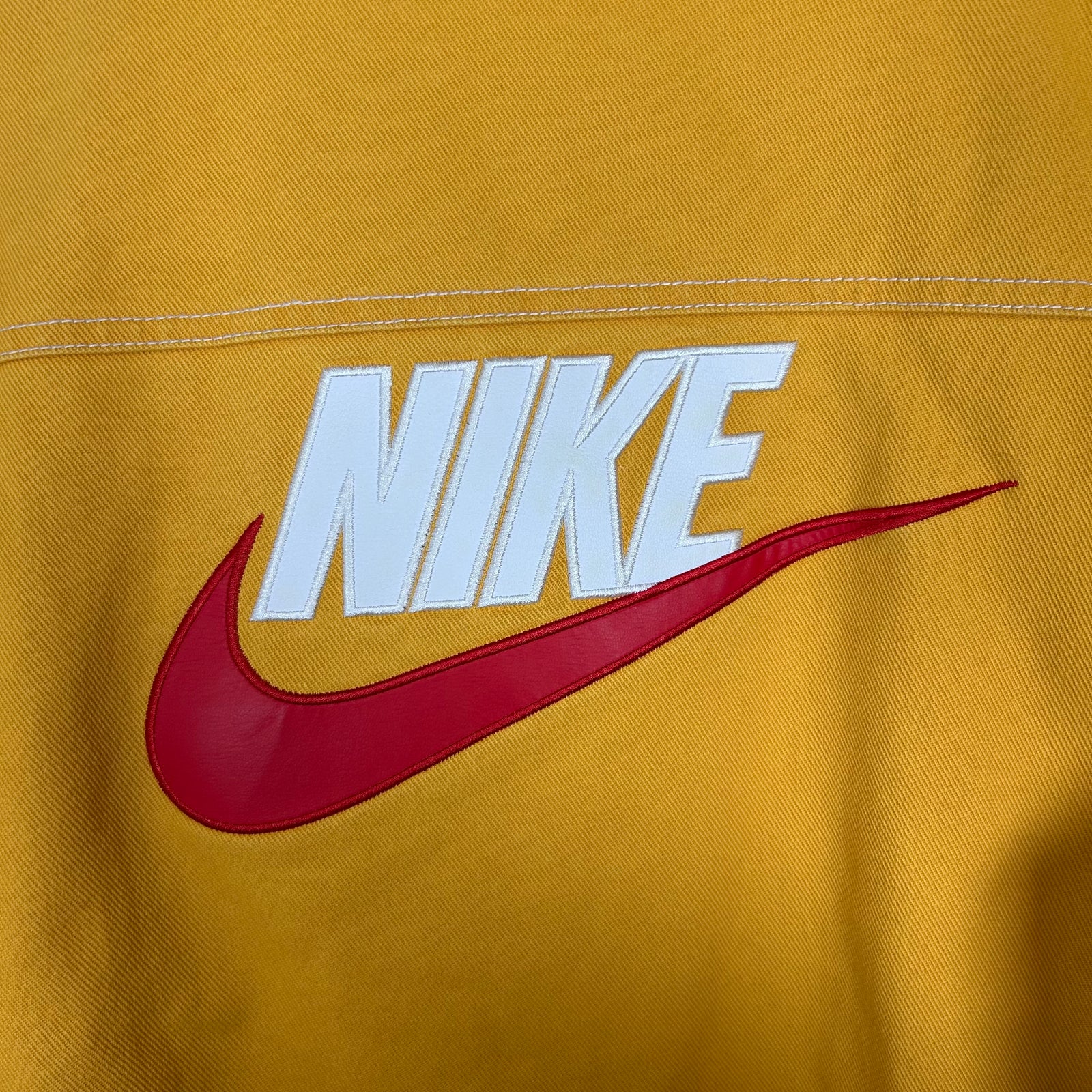 Supreme x Nike Yellow Double Zip Quilted Work Jacket Size XXL