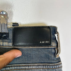 Amiri MX1 Mudwash Black Patch Jeans