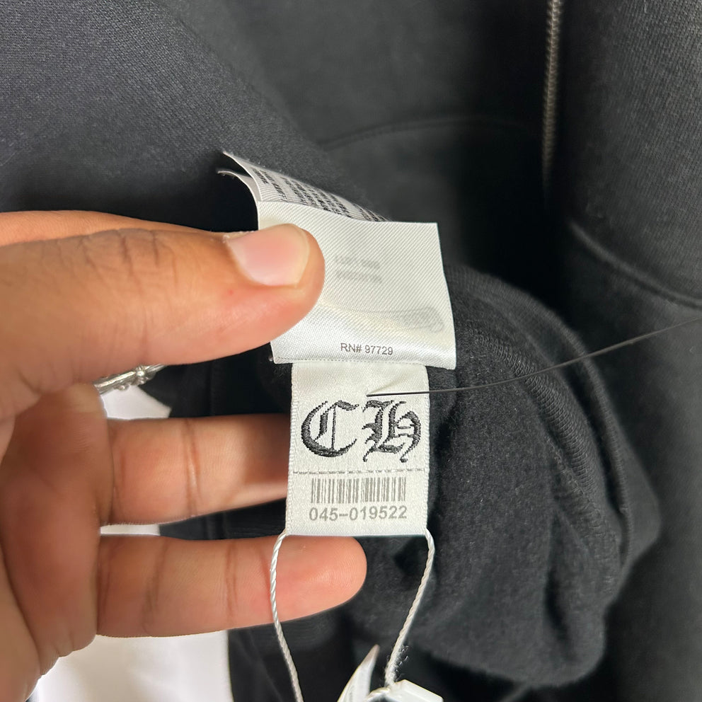 Chrome Hearts Vertical Logo Zip-Up Hoodie