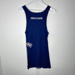Chrome Hearts Navy T-Bar Tank-Top Size L