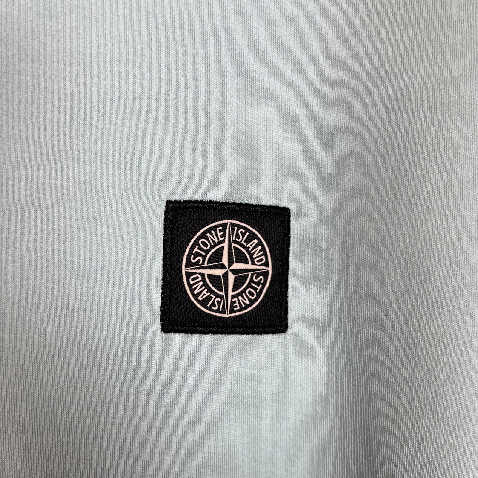 Stone Island Light Blue Compass Patch Logo T-Shirt Size XXL