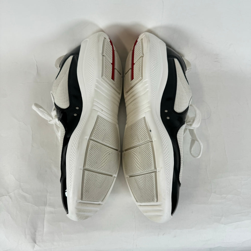 Prada White/Black America Cups Size 7.5
