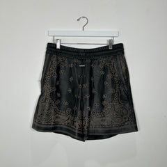 Amiri Laser Cut Western Leather Shorts Size M