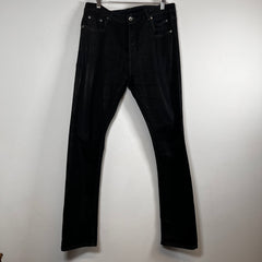 Rick Owens Drkshdw Waxed Indigo Detroit Cut Jeans