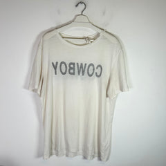 Helmut Lang White Re-Edition Cowboy T-Shirt Size L