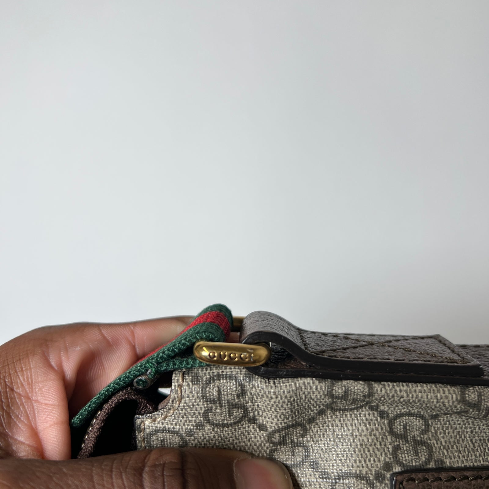 Gucci GG Monogram Courrier Patch Messenger Bag