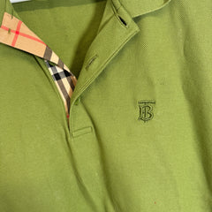 Burberry Olive Green Polo Shirt Size XL