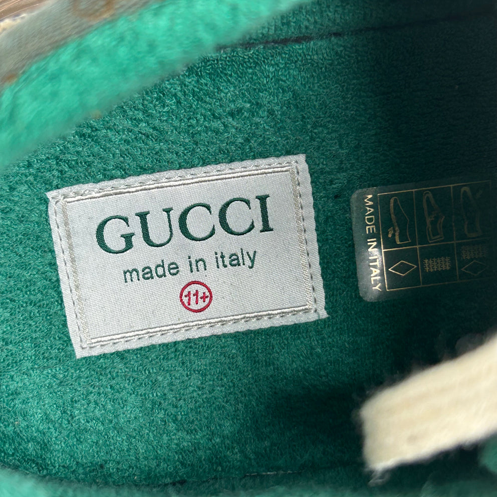 Gucci Brown GG Supreme Multi Rhyton Monogram Sneaker Size 11.5
