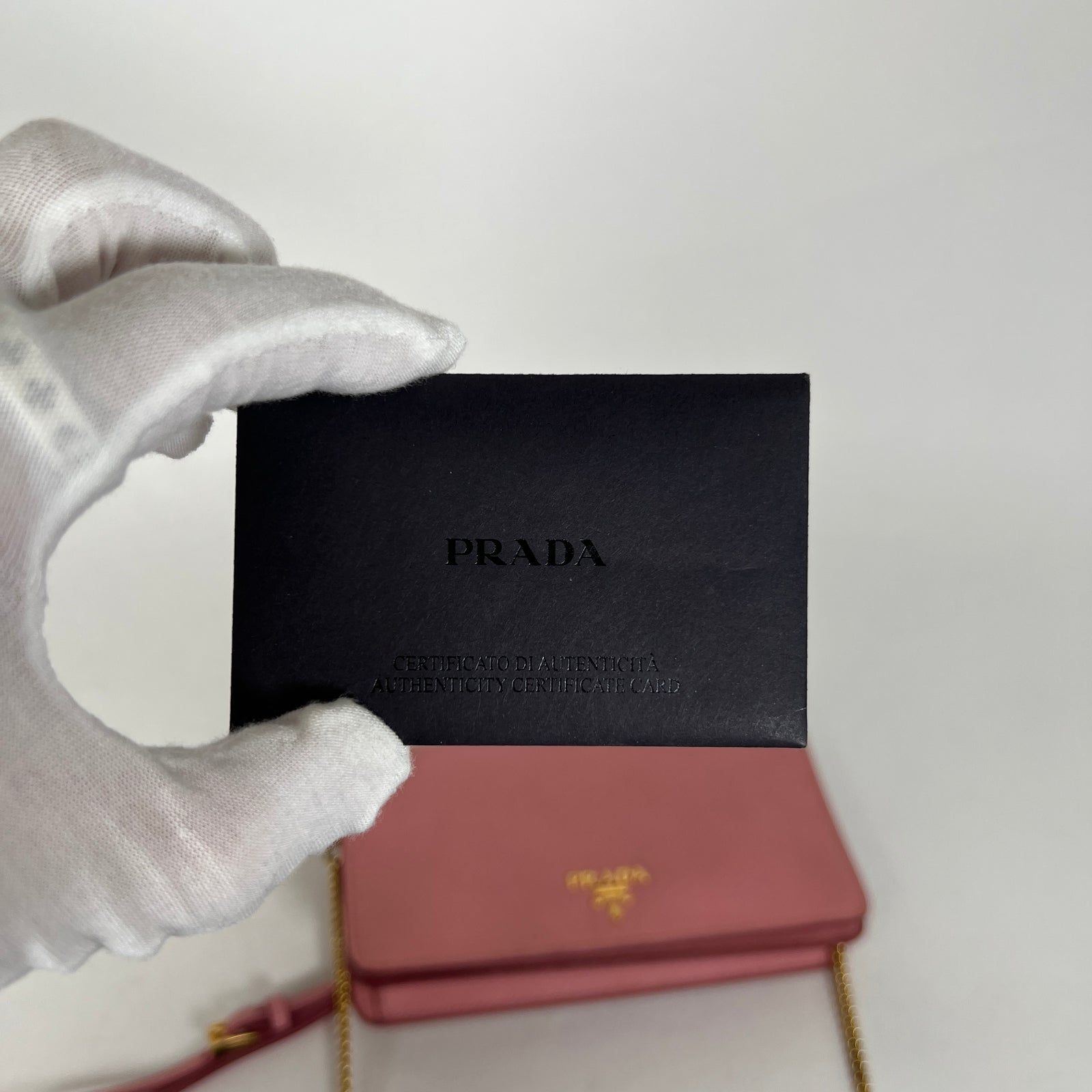 Prada Vitello Saffiano Neutral Pink