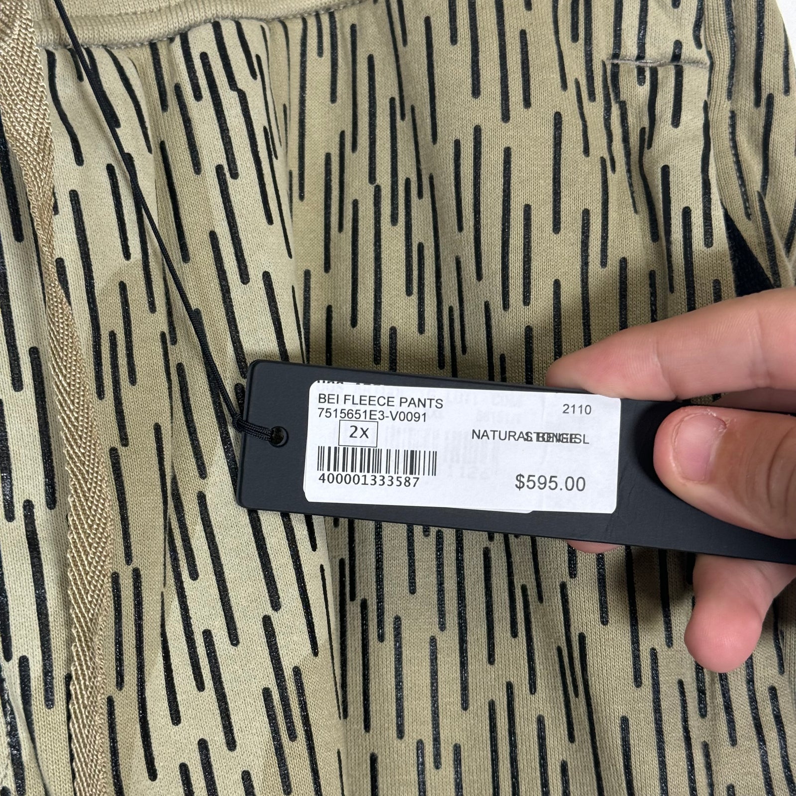 Stone Island Fleece Rain Camo Sweatpants Size 2XL