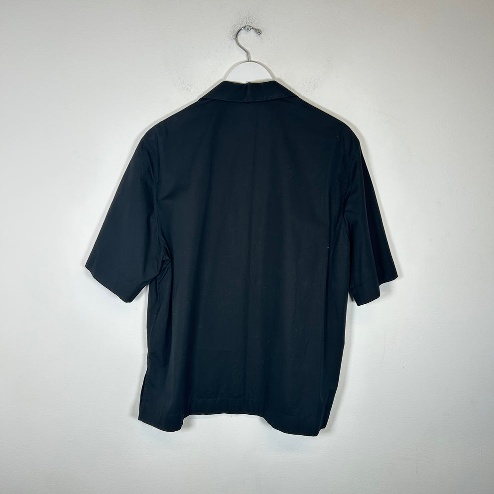 Givenchy Black Logo Button-Up Shirt Size M