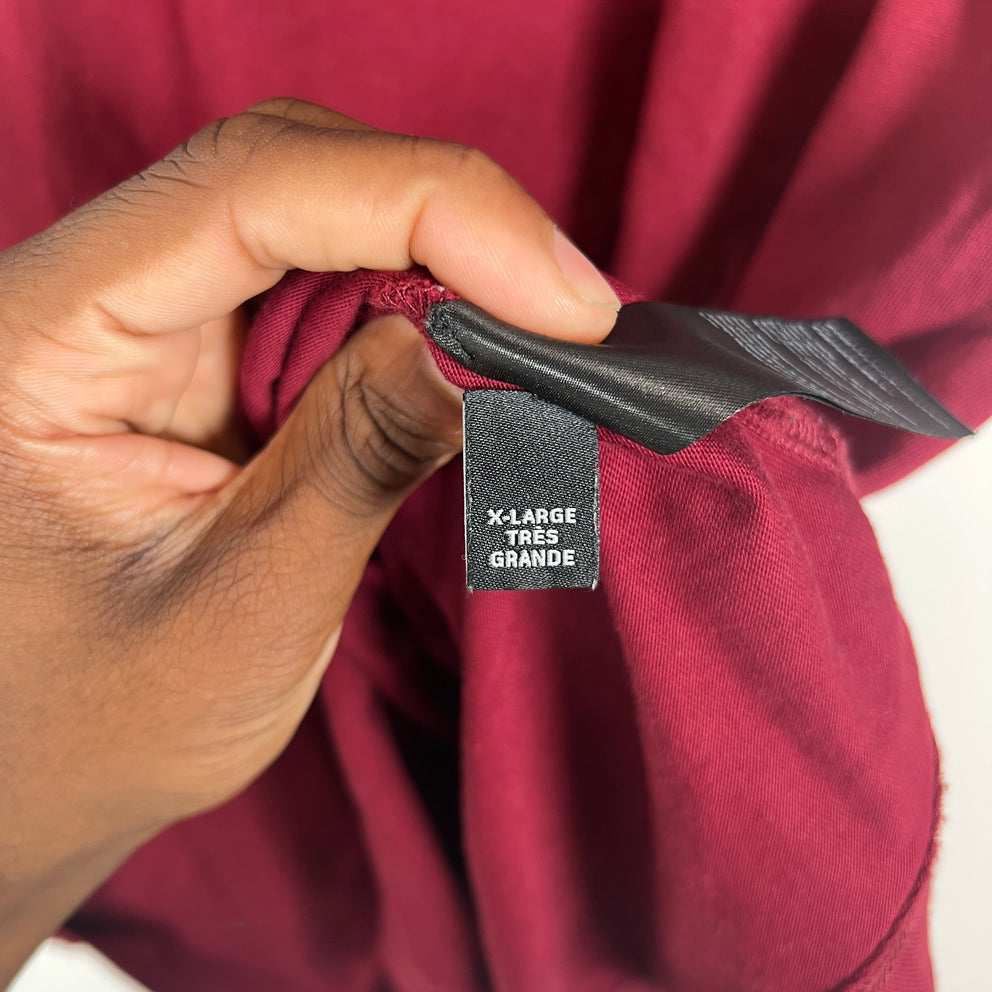 Amiri Burgundy Hollywood Logo T-Shirt Size L
