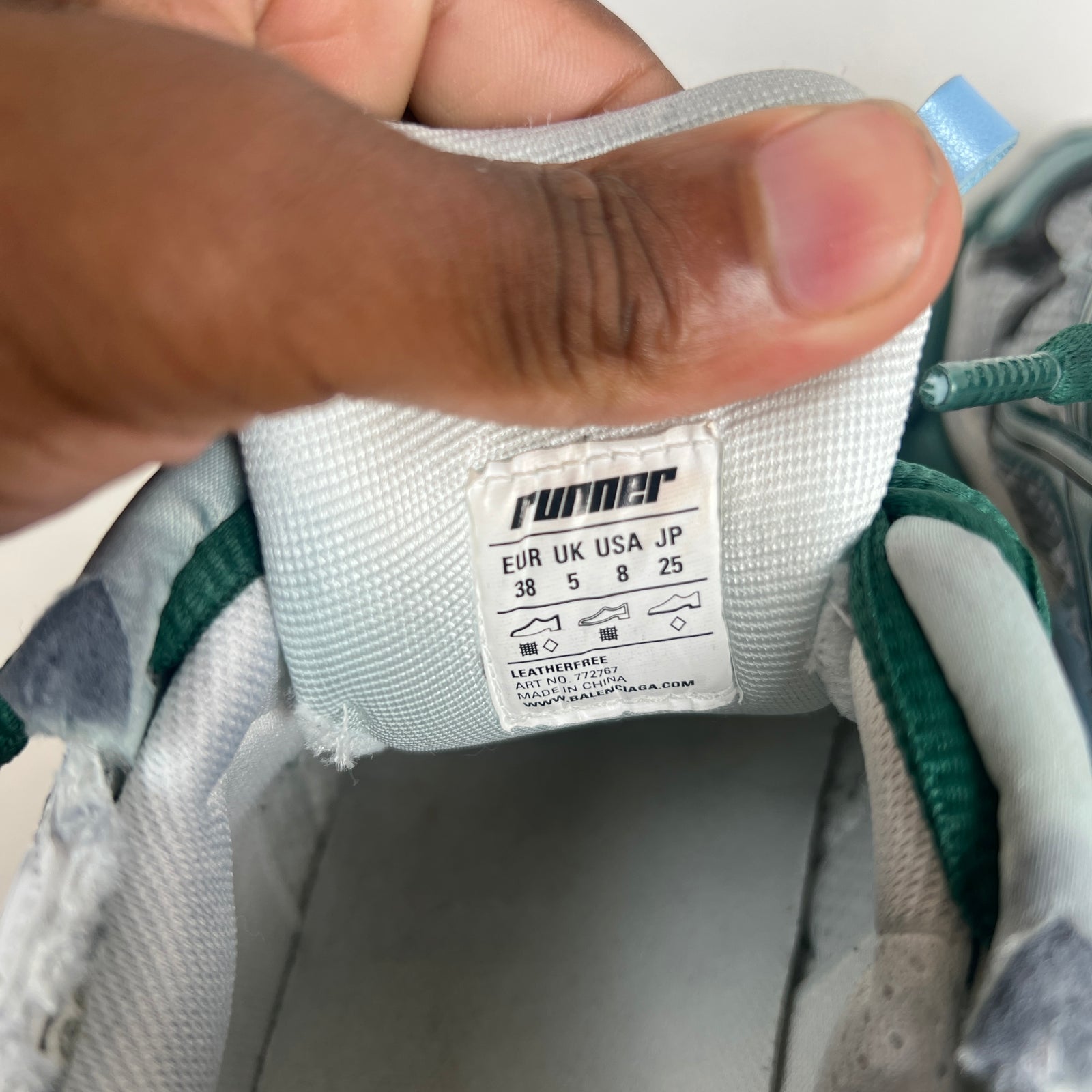 Balenciaga Green/Blue Runners Size 38