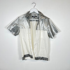 Raf Simons Silver Sleeve Button Up Size S