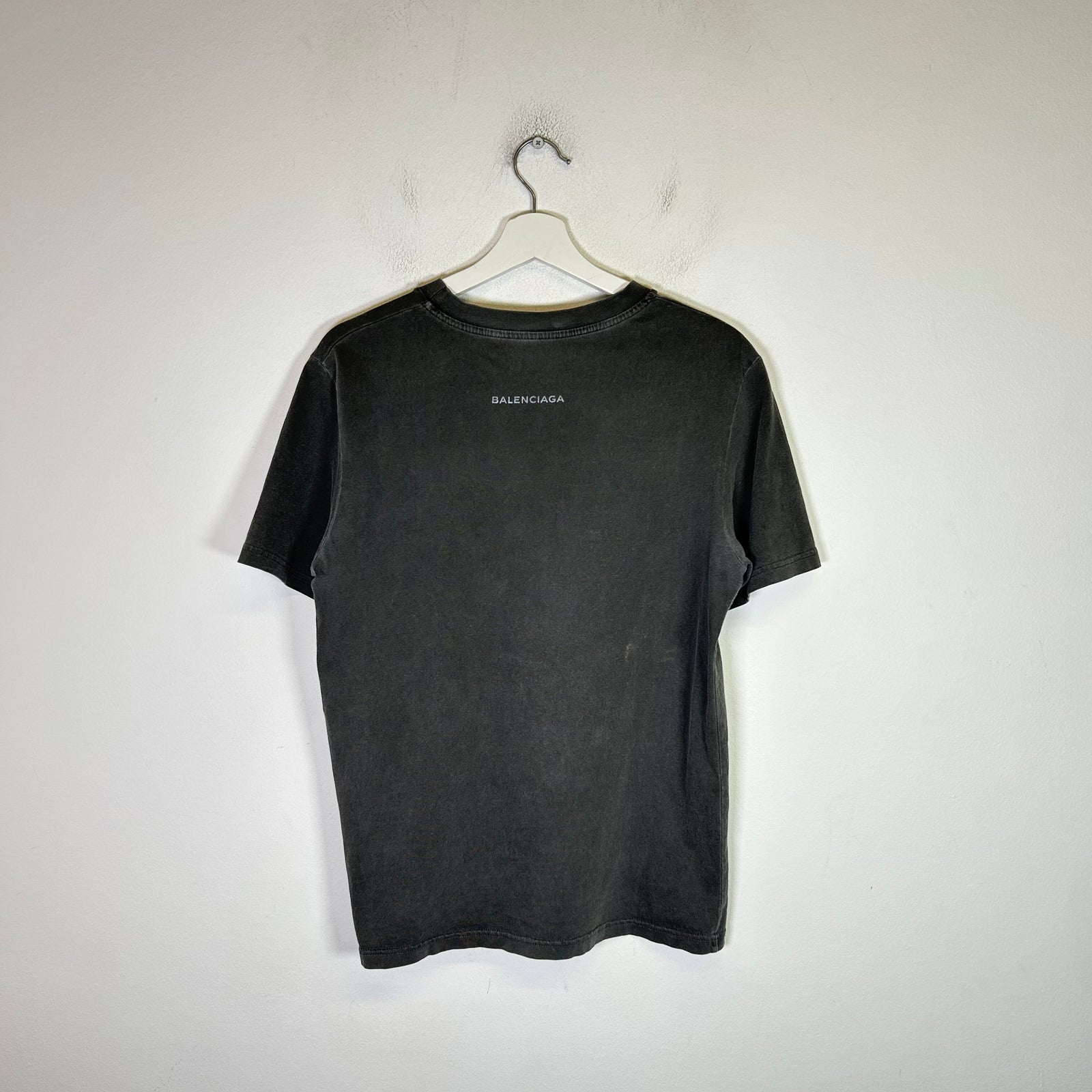 Balenicaga Washed Gray Paris Tourist T-Shirt Size M