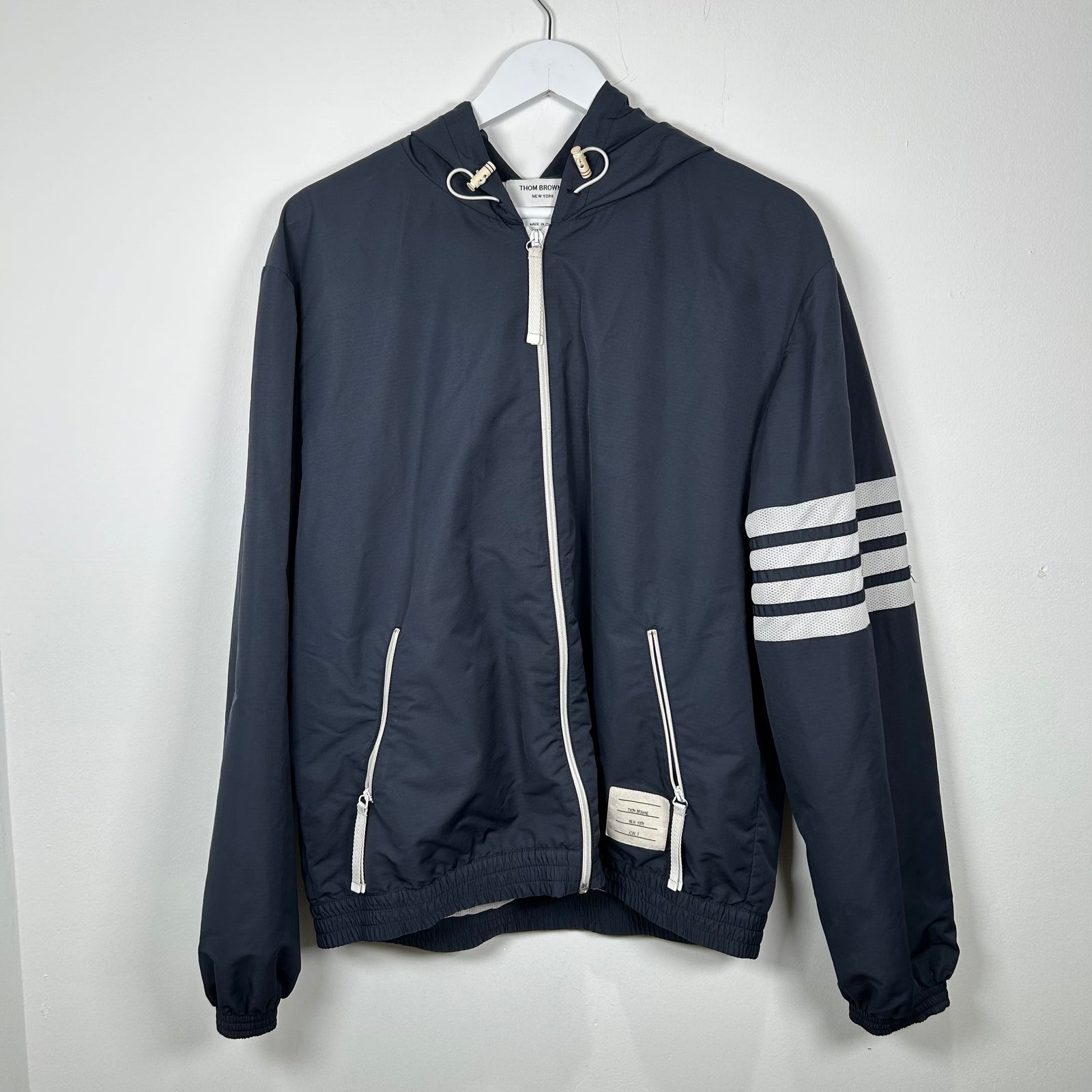 Thom Browne Navy Windbreaker Size 3