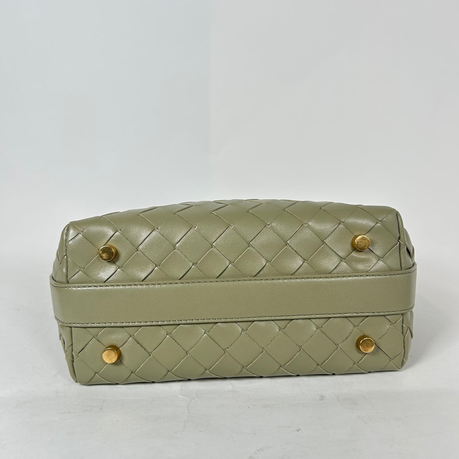 Bottega Veneta Sage Green Intrecciato Mini Wallace Bag