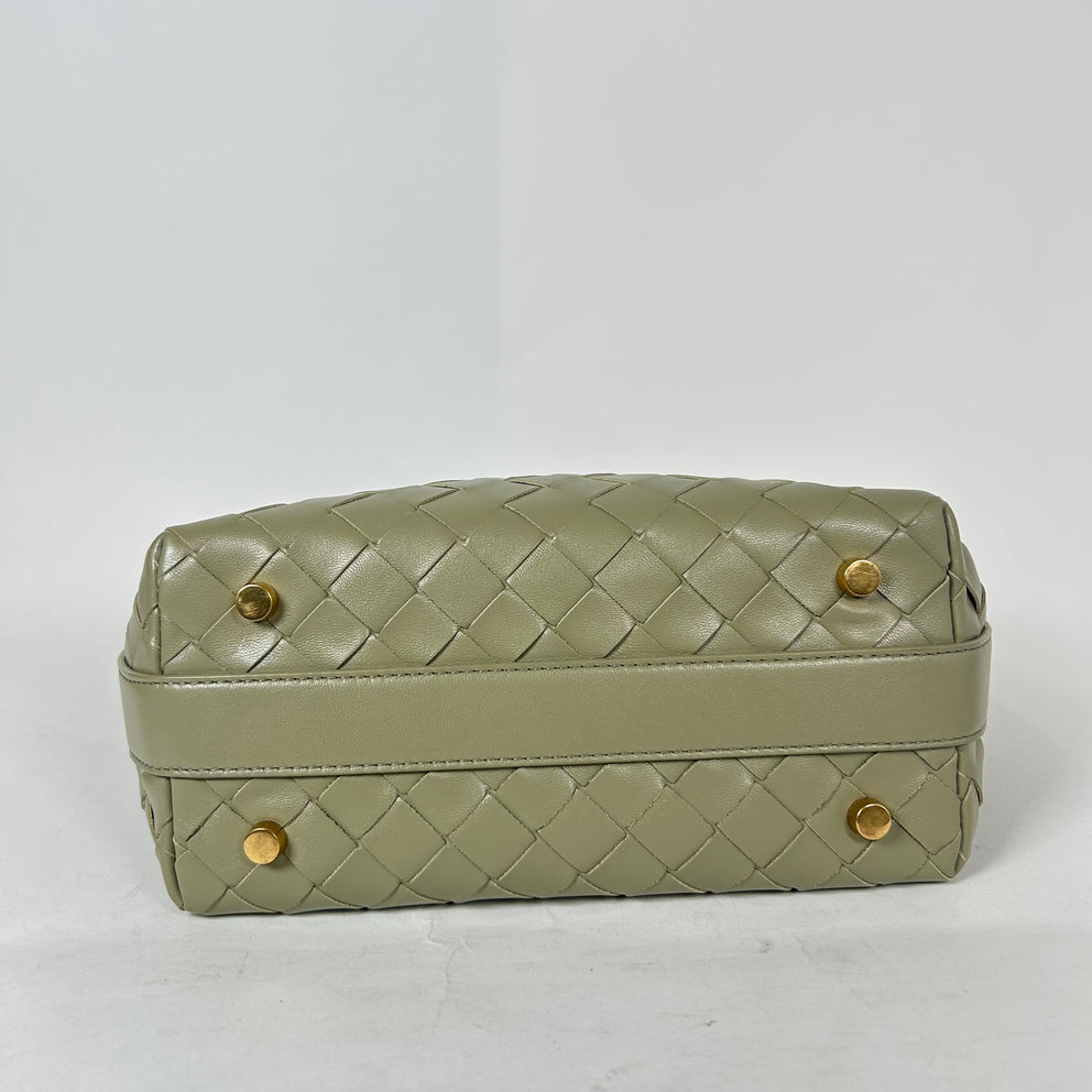 Bottega Veneta Sage Green Intrecciato Mini Wallace Bag